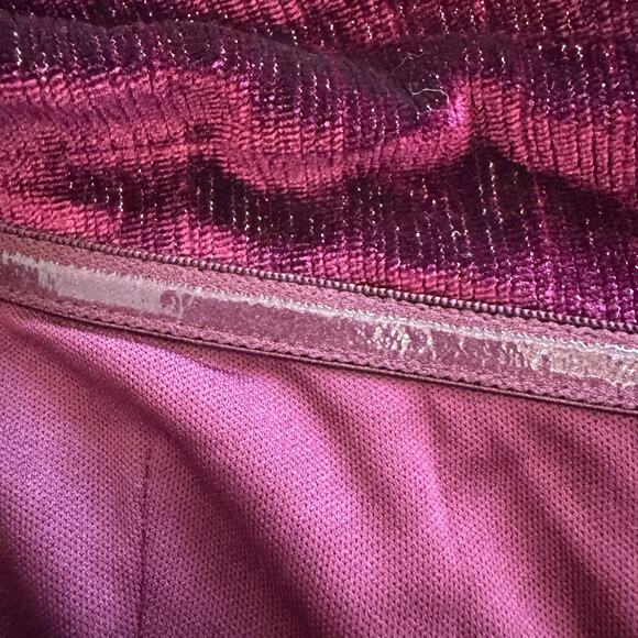Urban Social Velvet Burgundy Red Strapless Tube Shimmer Mini Dress Medium - Picture 6 of 9
